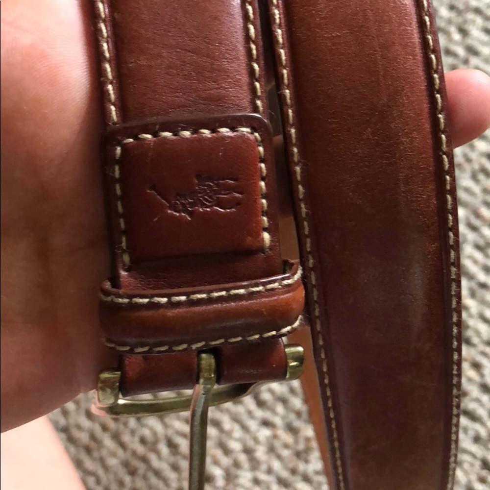 Polo brown leather belt